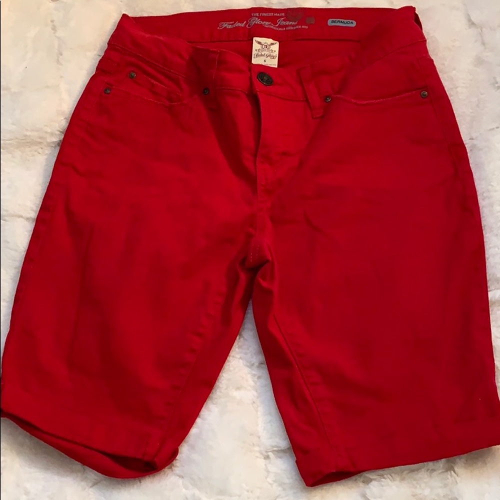 Red Bermuda Shorts